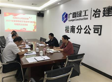 赖海标加入指导桂南分公司党支部2021年度向导班子党史学习教育专题民主生涯会